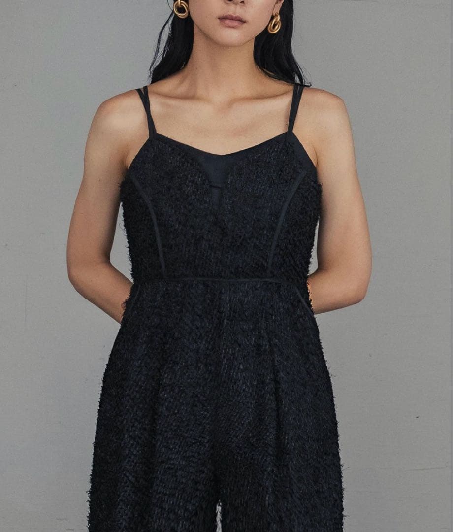 出品終了‼️新作シャギーオールインワンドレス パンツドレス ワイドパンツ 結婚式