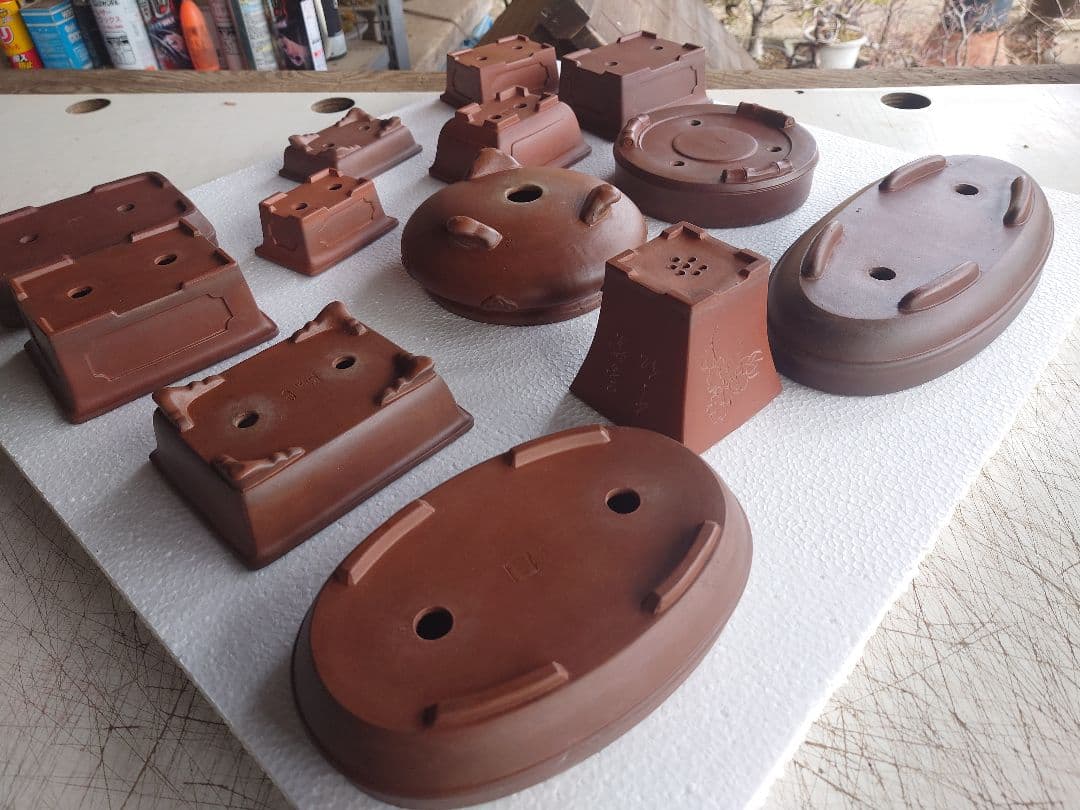 盆栽鉢　支那鉢　中国鉢　中国宜興　13鉢セット