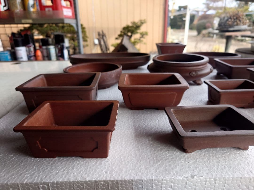 盆栽鉢　支那鉢　中国鉢　中国宜興　13鉢セット
