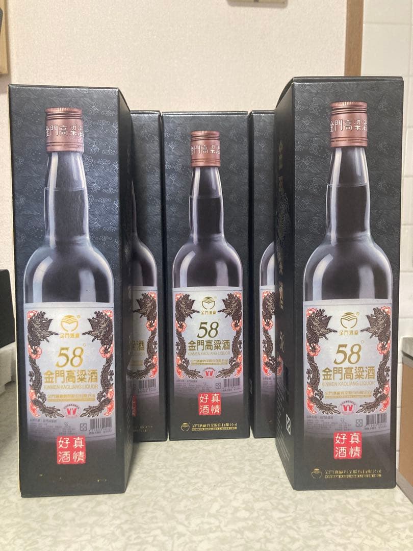 台湾 金門高梁酒 蒸留酒 600ml 58% 5本セット