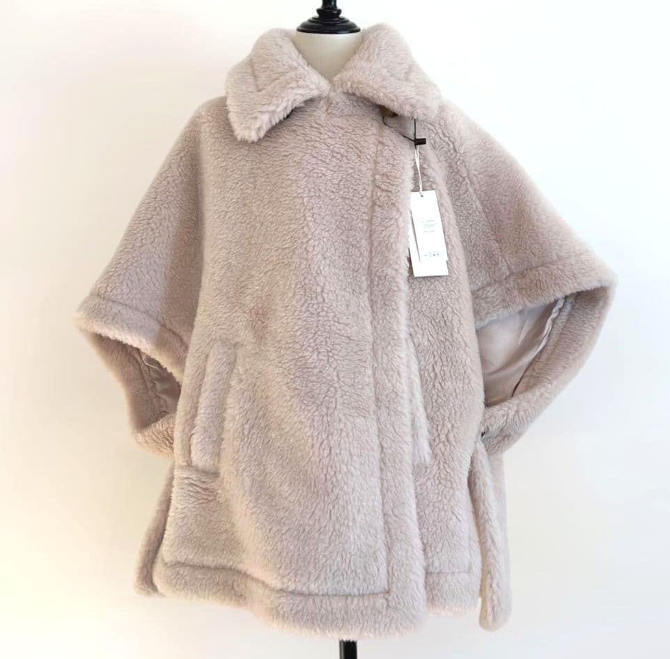 テディコート　ポンチョ　ライトベージュ