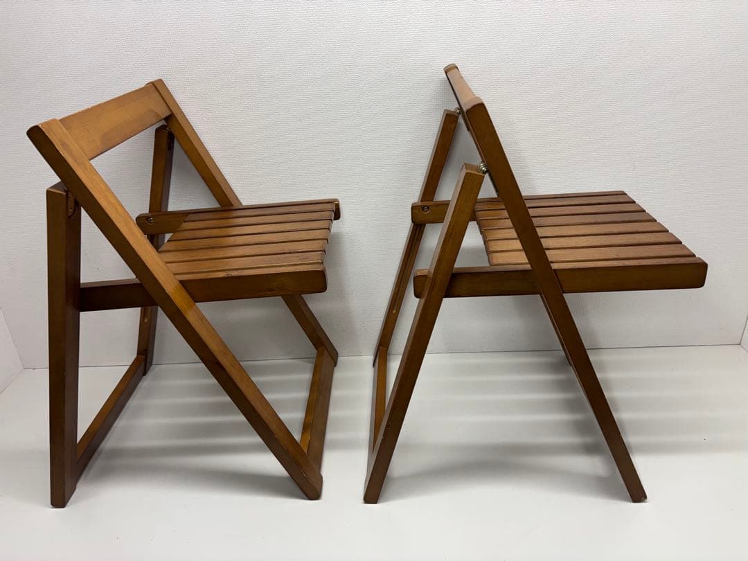 木製 折り畳み椅子 フォールディングチェア 折り畳み式 木製チェア 2脚