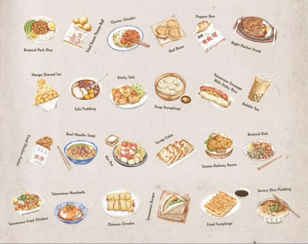 Ⓜ︎☆海外マステ☆ sonia さん 台湾美食（PET）