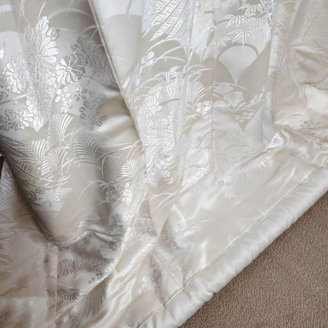 白無垢・色打掛 鶴と草花の唐織D