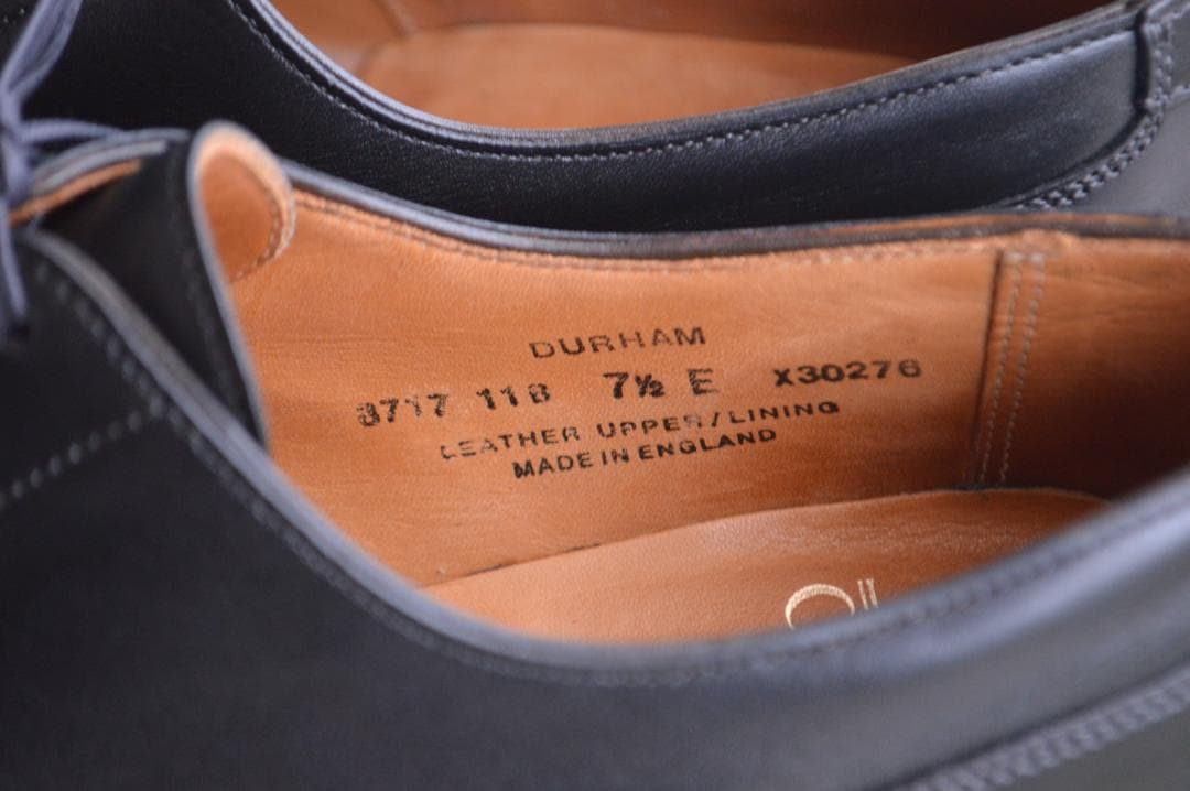 CROCKETT＆JONES　DURHAM　7.5E　ブラック　Uチップ