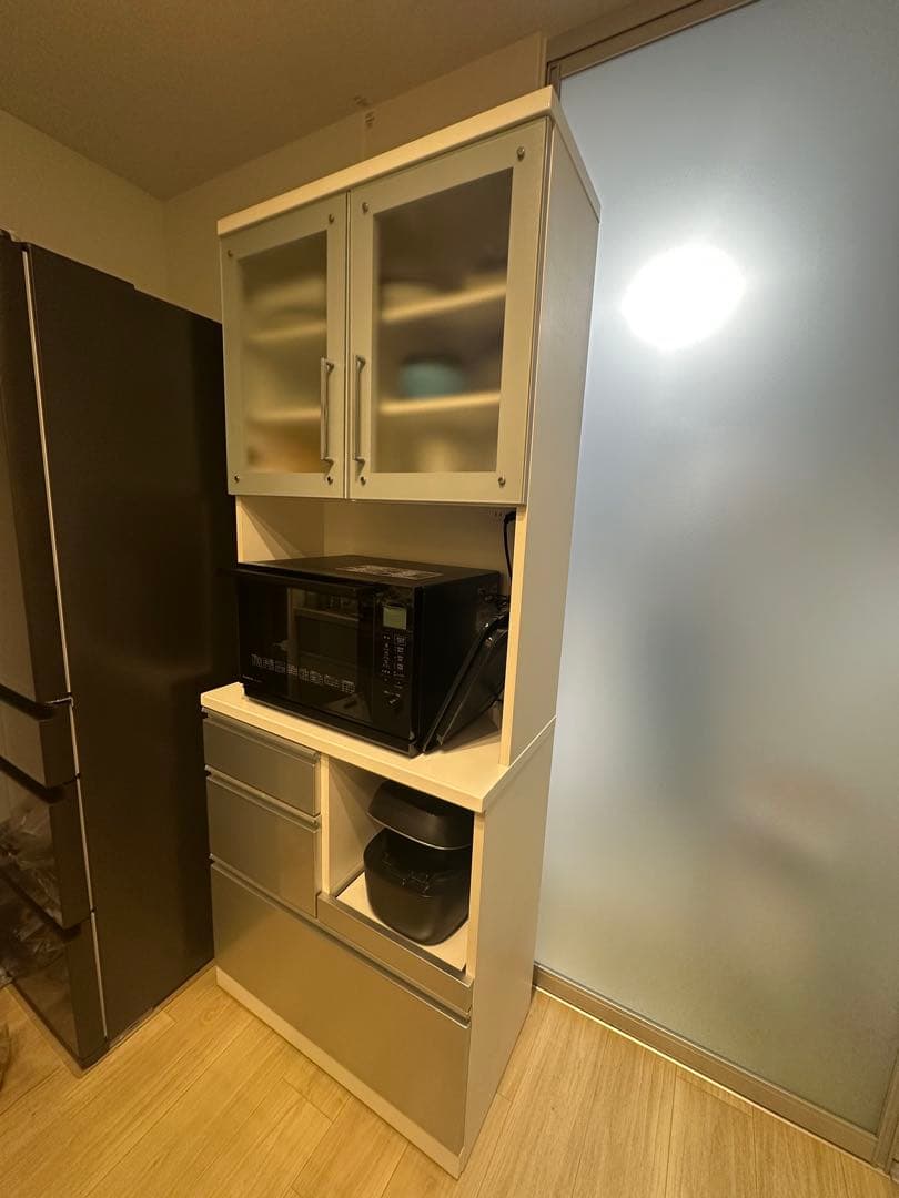 ニトリ キッチン収納 カップボード 食器棚 中古
