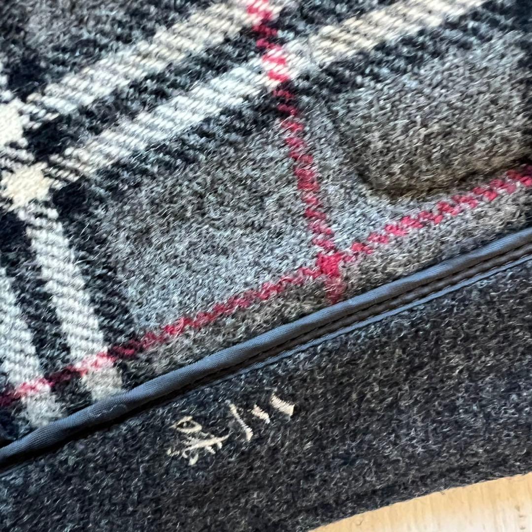 バーバリーブラックレーベル　ダッフルコート　ロング　ダークグレー　ダブルフェイス