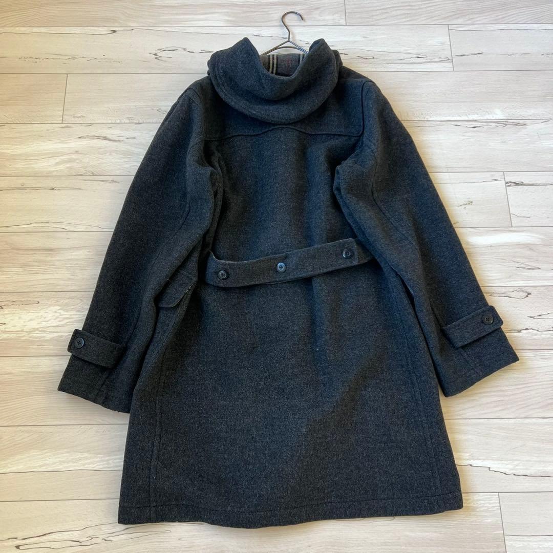 バーバリーブラックレーベル　ダッフルコート　ロング　ダークグレー　ダブルフェイス