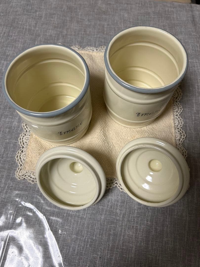 イマン ホーロー　キャニスター　エミリー　２個セット