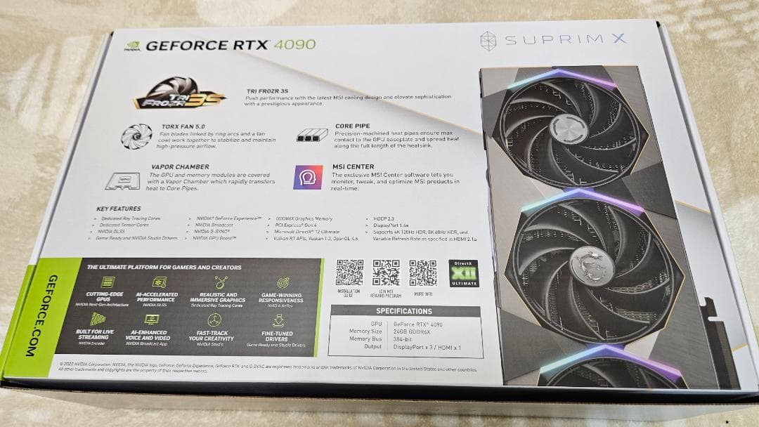 s*o様 MSI GeForce RTX 4090 SUPRIM X 24G