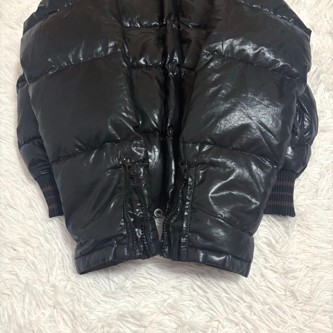 y2k 00s fur down jacket grunge 平成　光沢　お兄系
