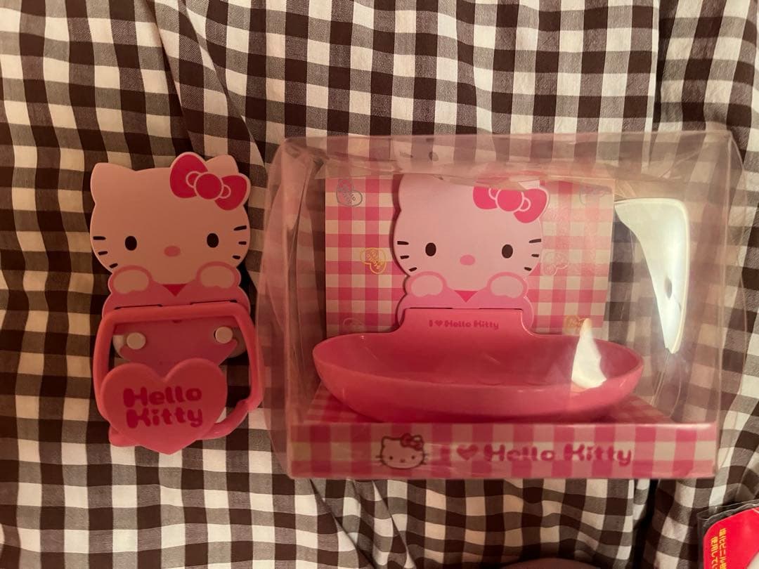 キティ　レトロ　カオハナ　トレイ　小物入れ　歯ブラシ　スポンジホルダー　ピンク
