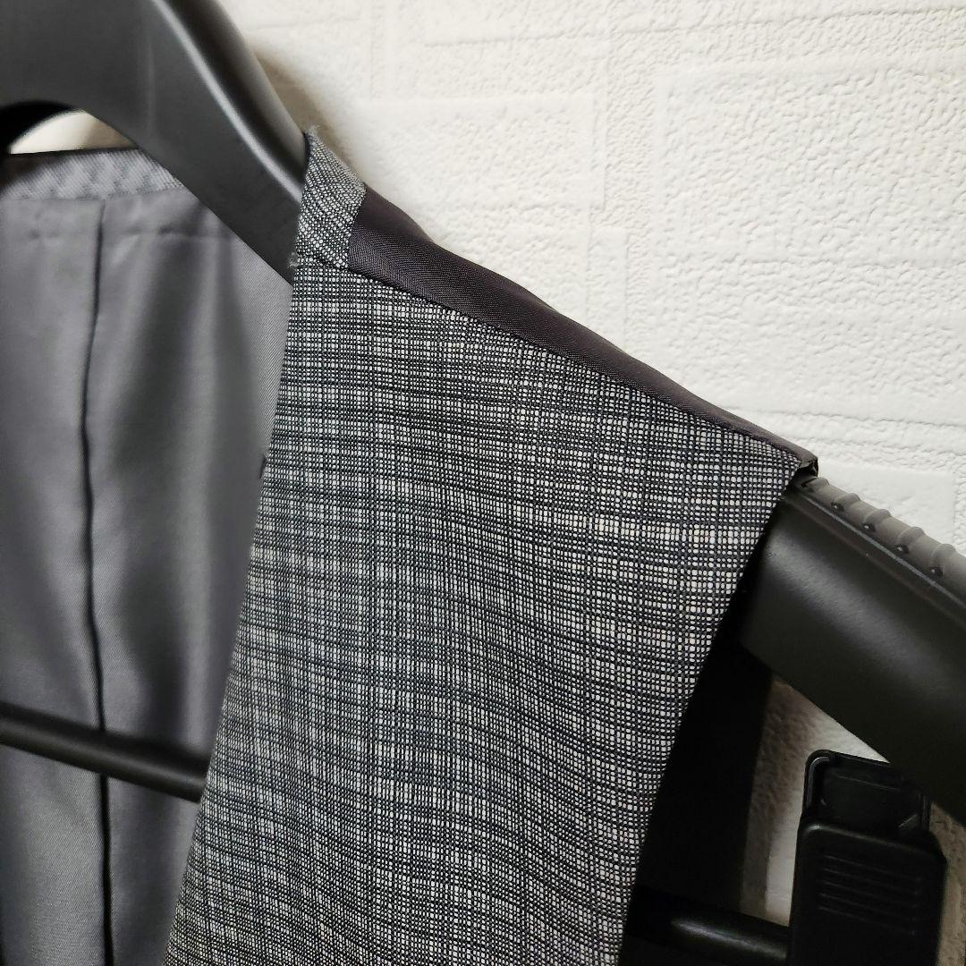 スーツカンパニー　メンズスーツ　スリーピース　グレーチェック　リバーシブルベスト