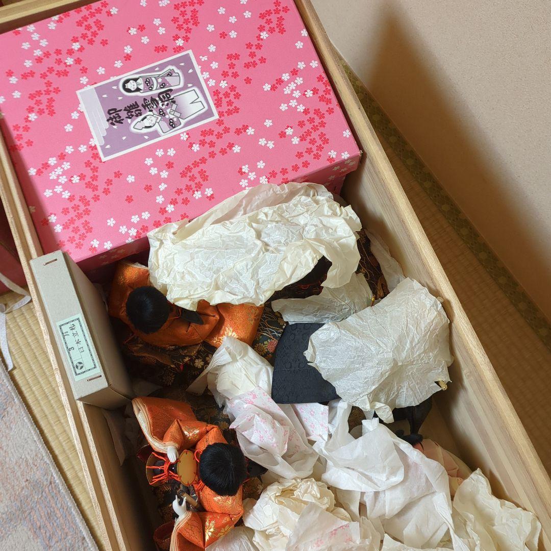 【更にお値下げ❗️】お雛様七段飾り　人形15体　桐箱入り　ビンテージ