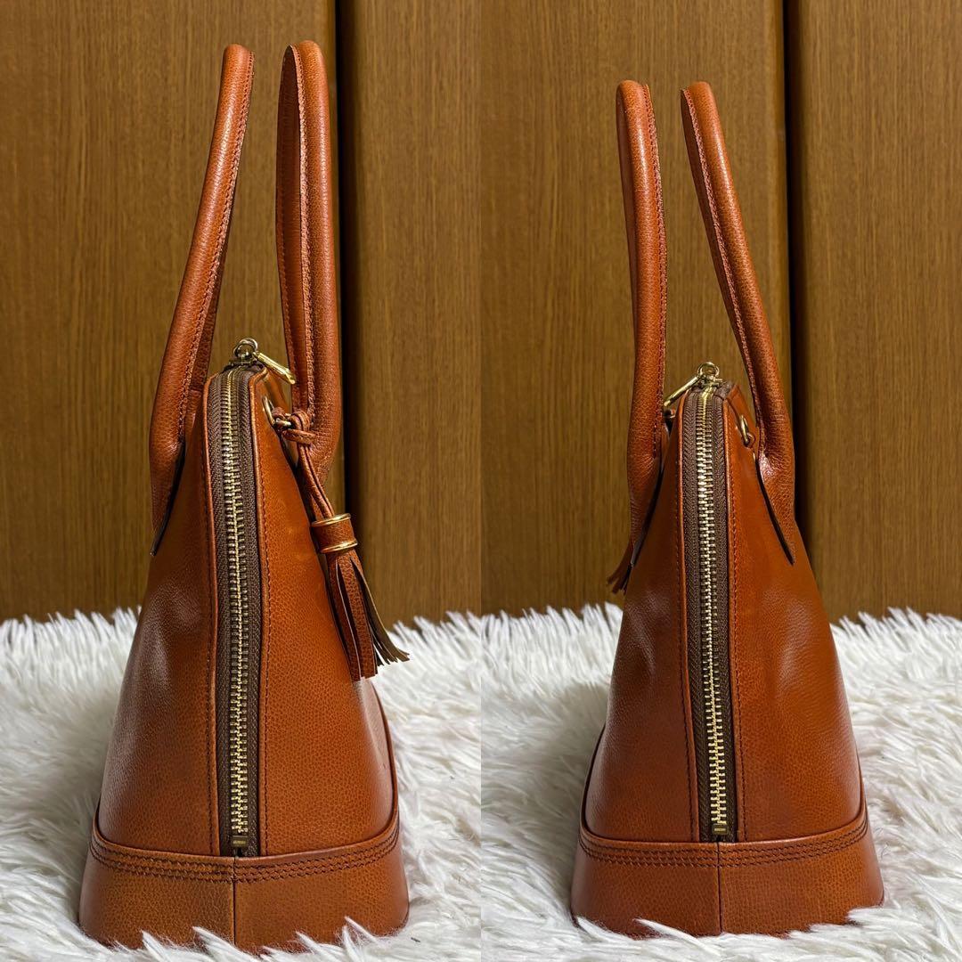 ヴァレンティノガラヴァーニ 2WAY フリンジ ドーム型 ショルダーバッグ 茶