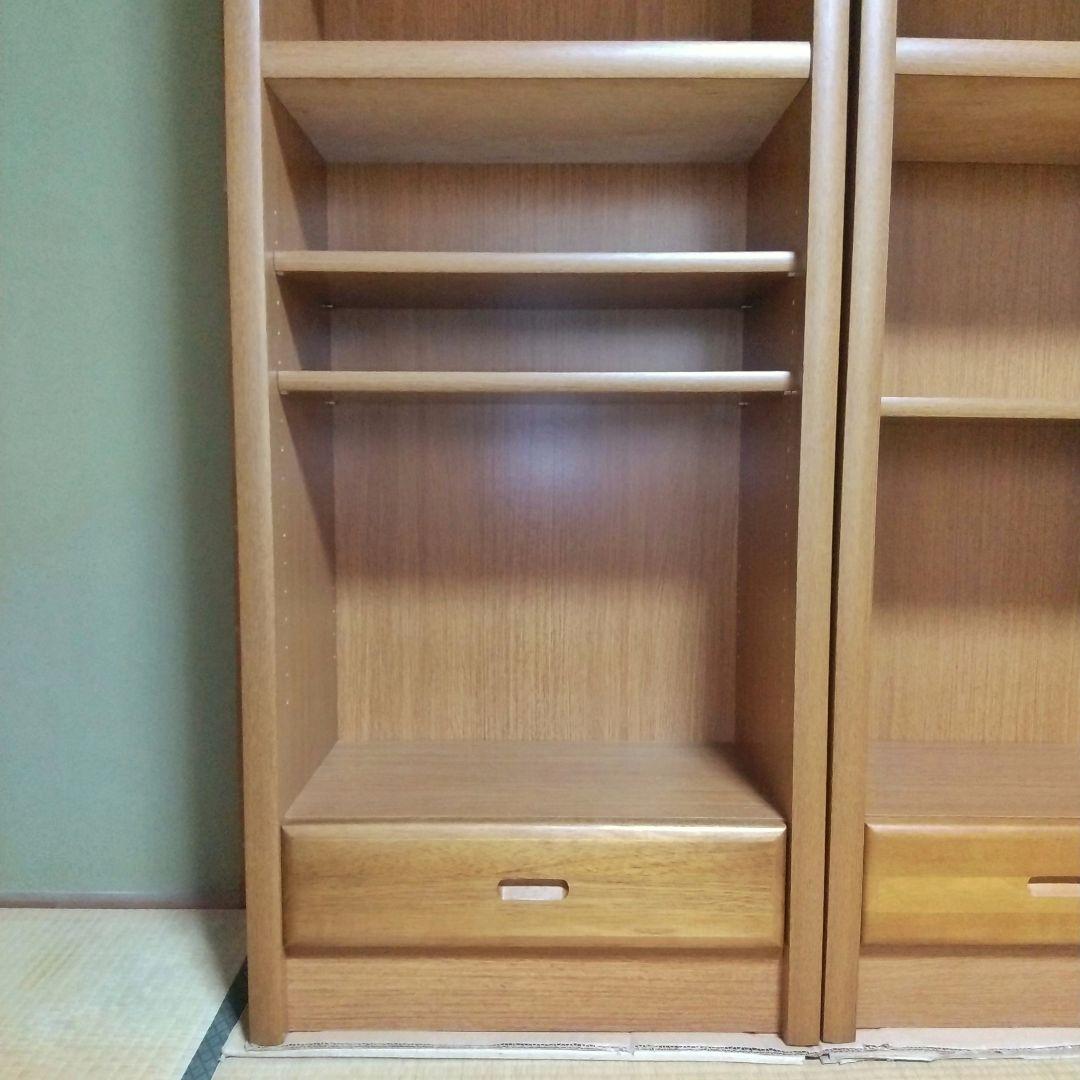 大きい本棚③　木製　ダークブラウン　幅60cm　高224cm　１個　　匿名配送