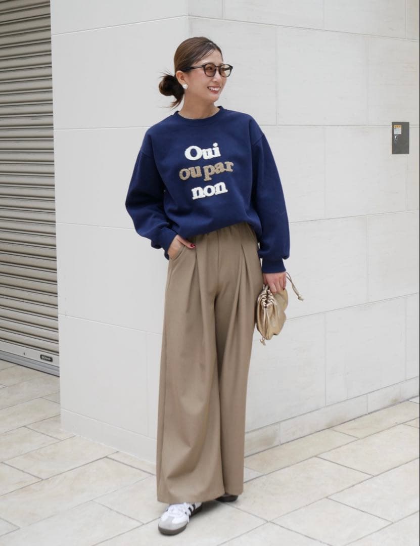 はな様リクエスト　2点　フレンチロゴ刺繍スウェット　ラッフルネックプル