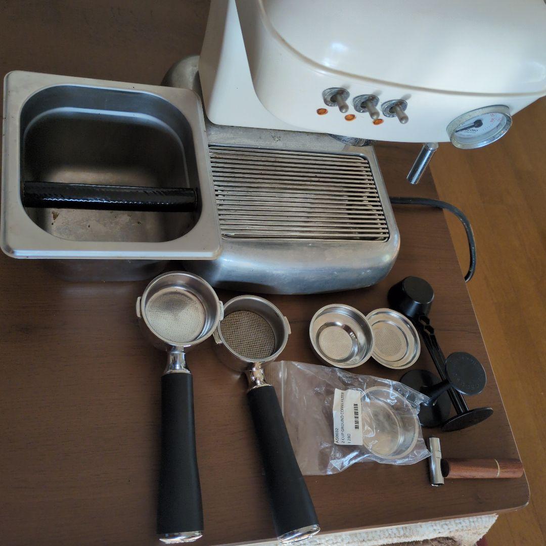 ascasoレトロエスプレッソマシン ホワイト