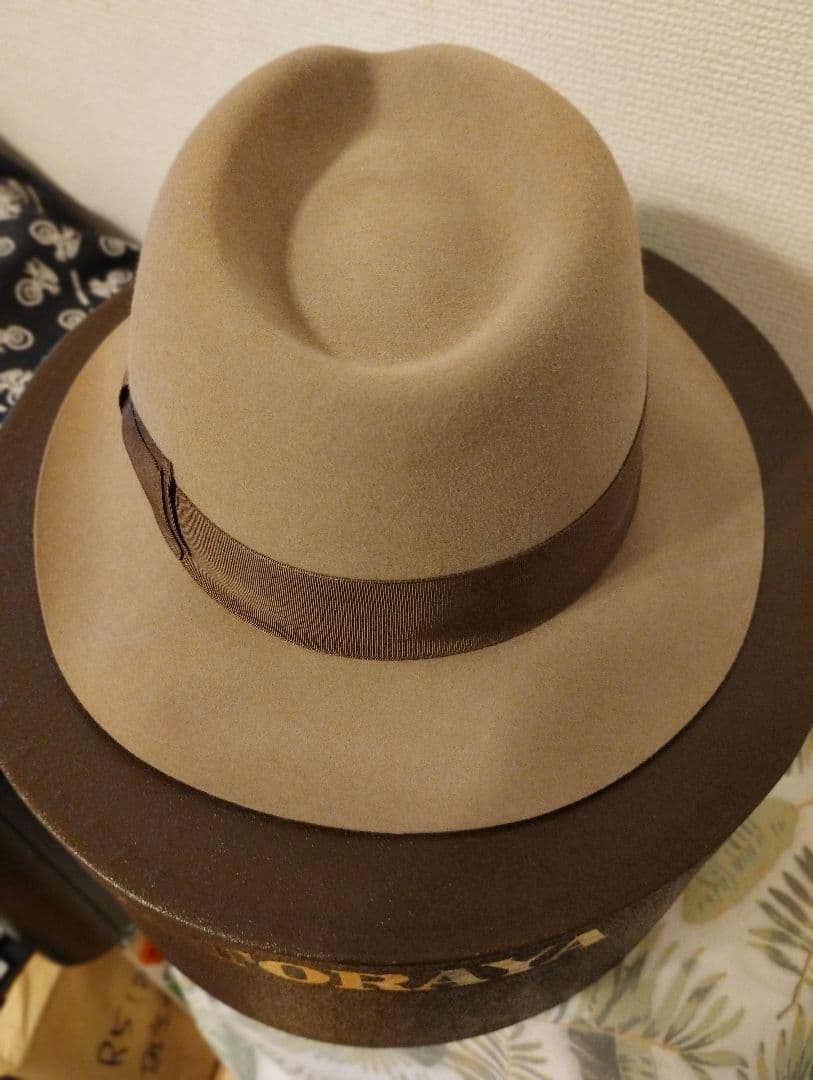 銀座トラヤ帽子店のハット/KNOX/ビンテージ/兎毛100％