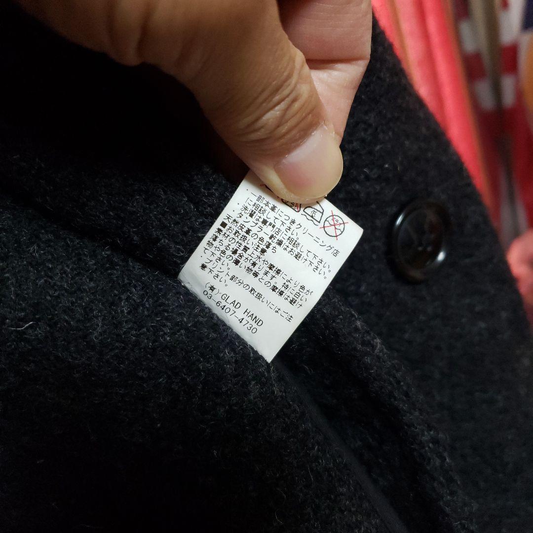 極美品◆by gladhand◇ウール◇牛革◇L◆グラッドハンド◇カーコート
