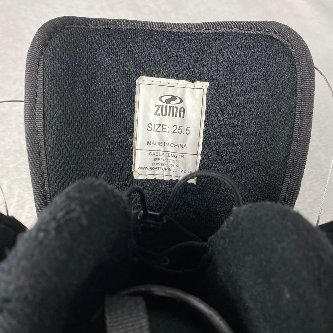 【美品】ZUMA スノボブーツ　25.5㎝ ダブルBOA ブラック　簡単