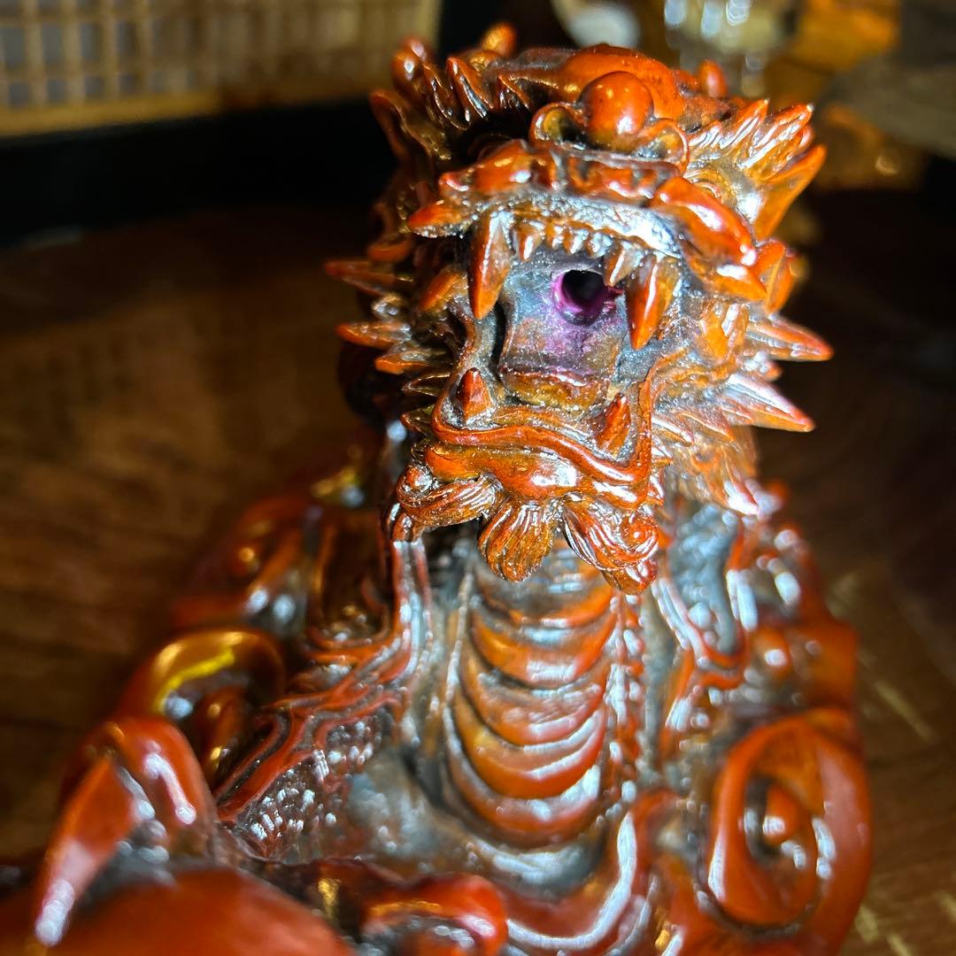 龍の香炉　五本爪　縁起物 龍神　風水　珠掴龍五爪龍