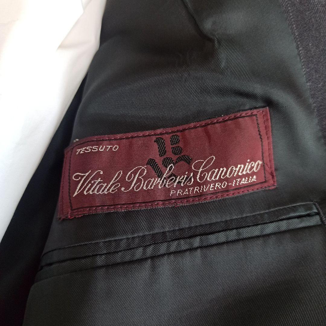 美品 ポールスミス カノニコ スーツ 2B ストライプ チャコールグレー M