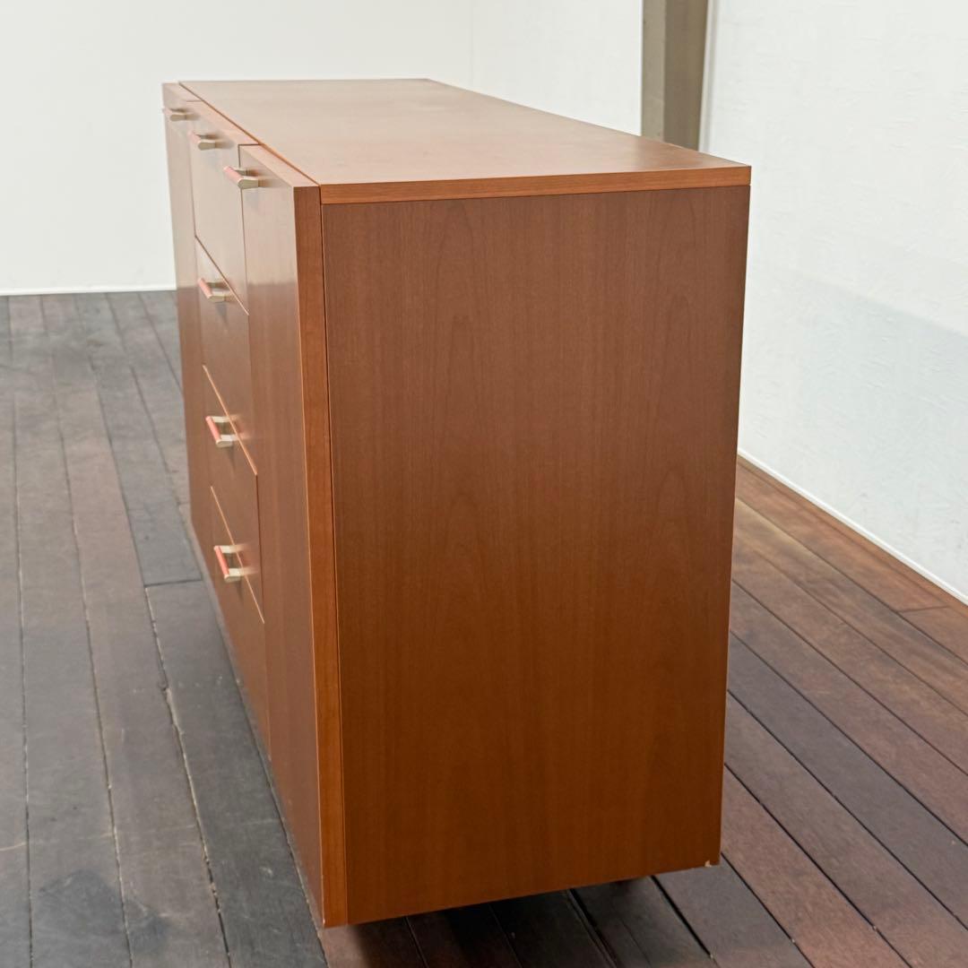 H21K49 北欧スタイル チェリー材 サイドボード スチール脚