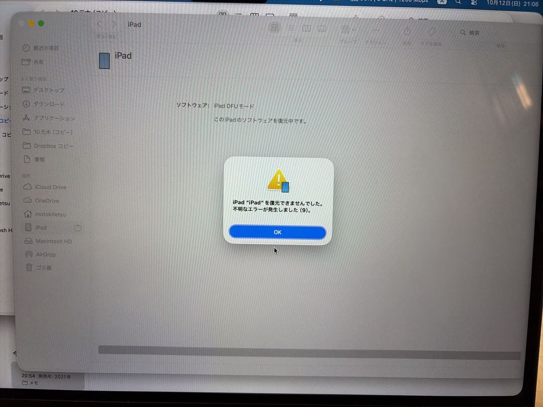 iPad mini 第6世代 割れなし 64GB Wi-Fi ジャンク