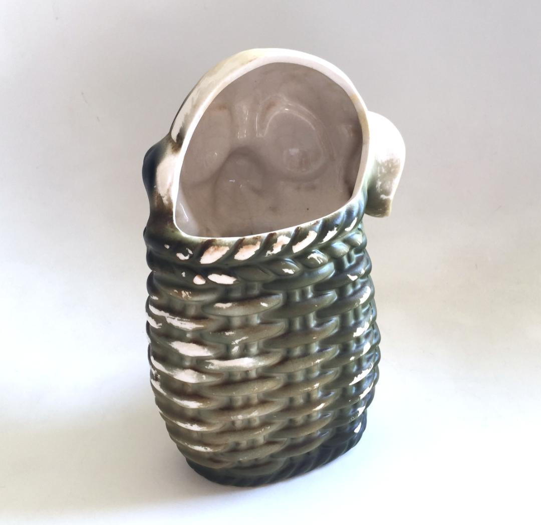 ビンテージEnesco製 Big eye Dogペン立て 陶器 犬 フィギュリン