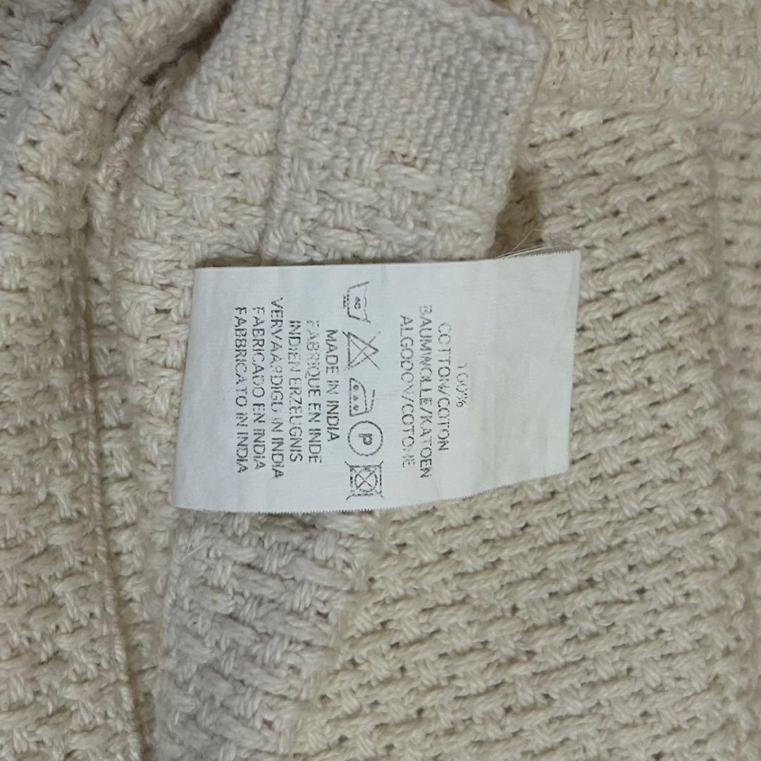 無印良品　インド綿 手織ラグ 約200cm x 200cm 美品