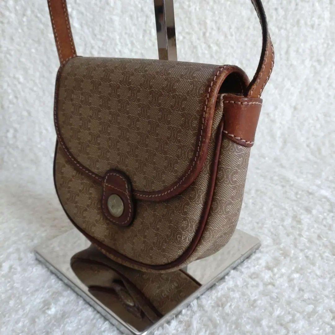 CELINE セリーヌ ヴィンテージ マカダム柄 ショルダーバッグ PVC ミニ
