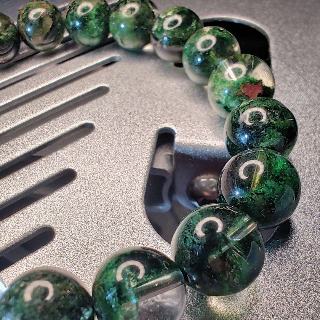 虹◆グリーンガーデンクォーツ 庭園水晶 12ミリ K00690