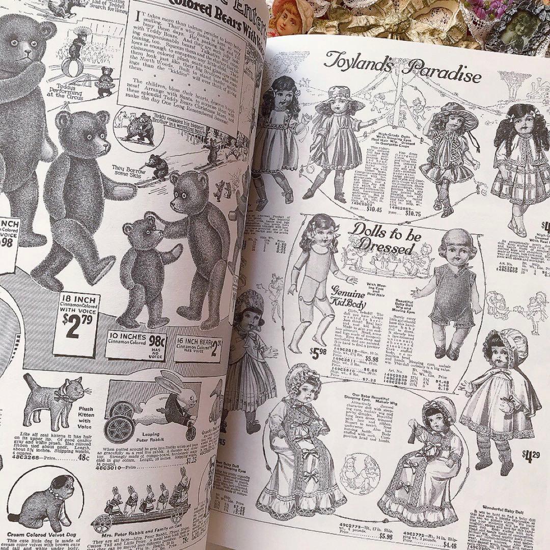 アンティークおもちゃ 復刻カタログ ビスクドール テディベア♡ジャンクジャーナル
