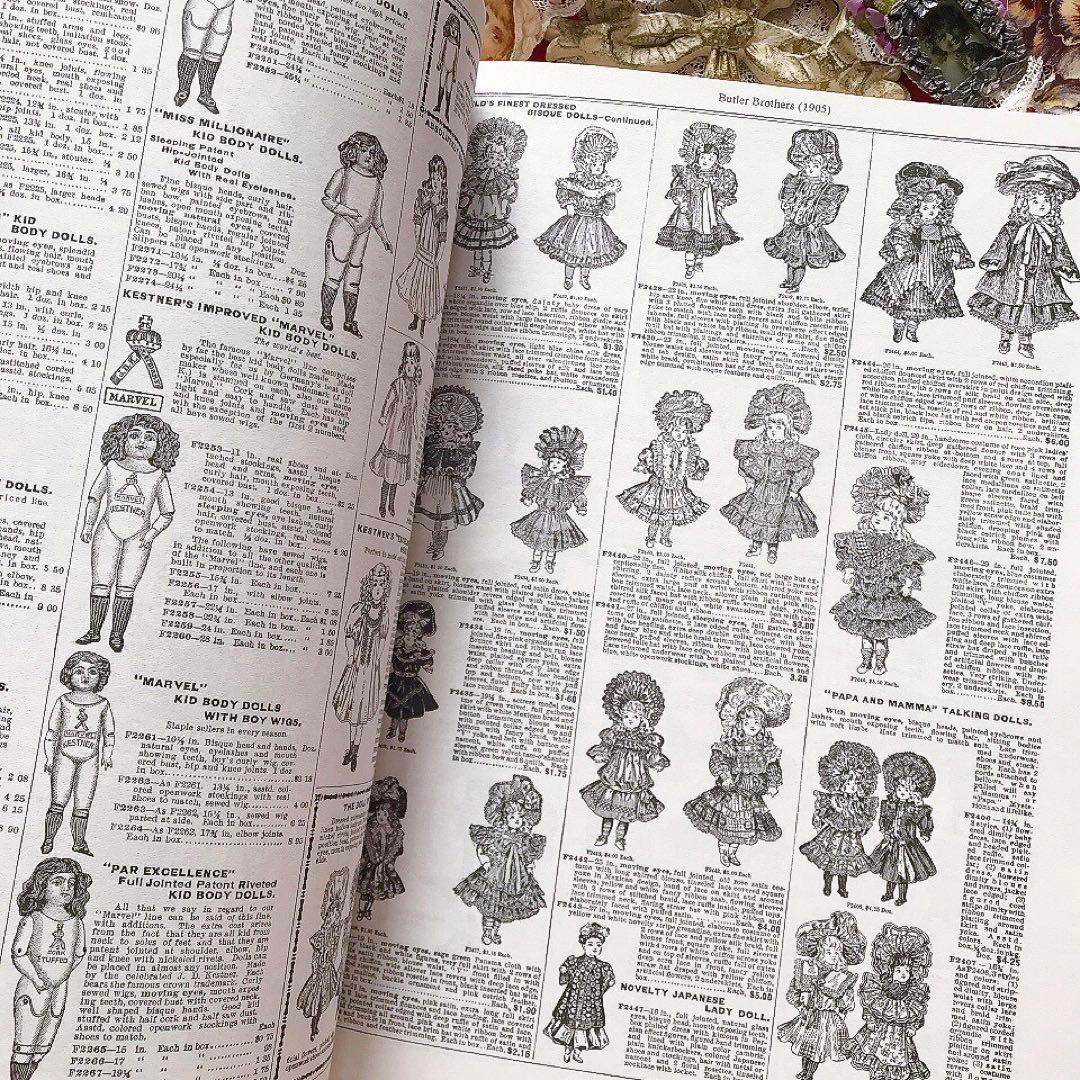 アンティークおもちゃ 復刻カタログ ビスクドール テディベア♡ジャンクジャーナル