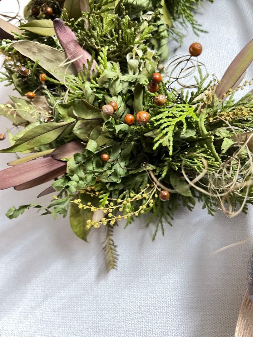 【SALE】リューカデンドロン⋆︎*シックなハーフリース♪ミモザ蕾⑅︎