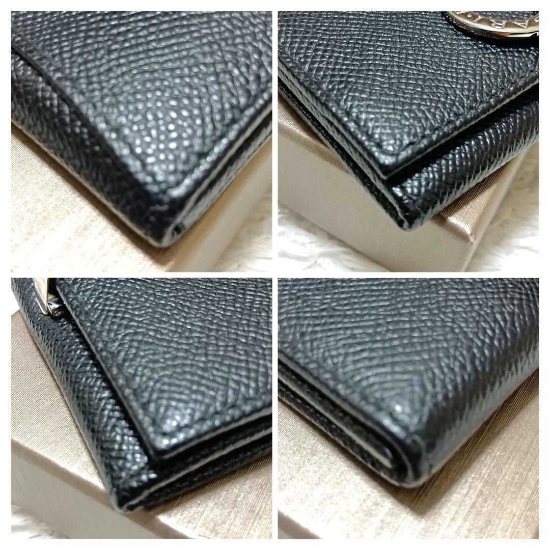 美品　ブルガリ　ケース　小銭入れ　ロゴクリップ　ブラック　レザー　付属品