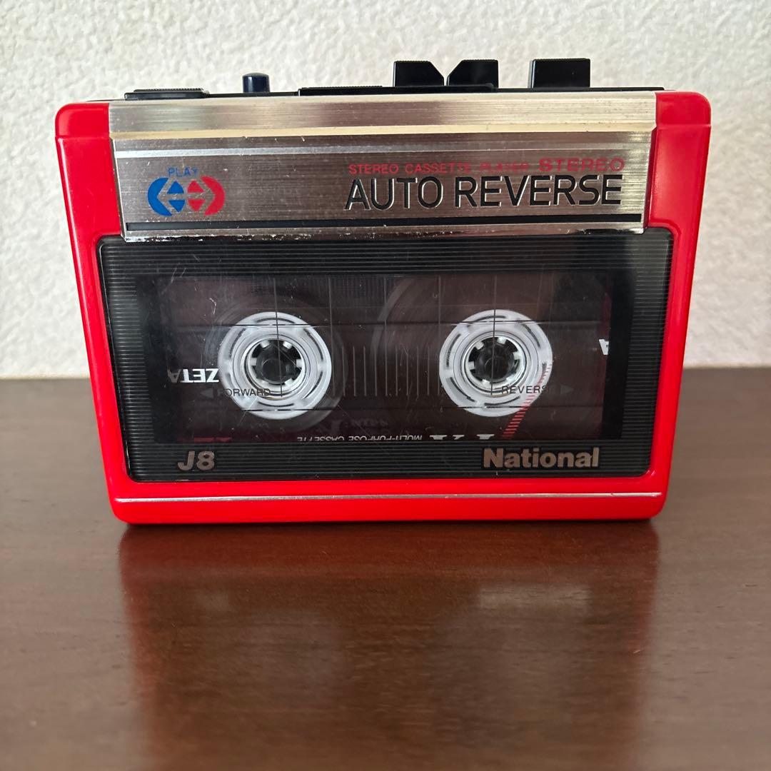 ★人気色レッド★ National カセットプレーヤー　RQ-J8