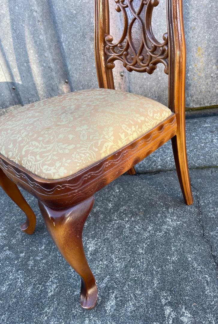 稀少/ビンテージ/フランスベッド/ヨーロピアン/ダイニングチェア/チェア/猫脚