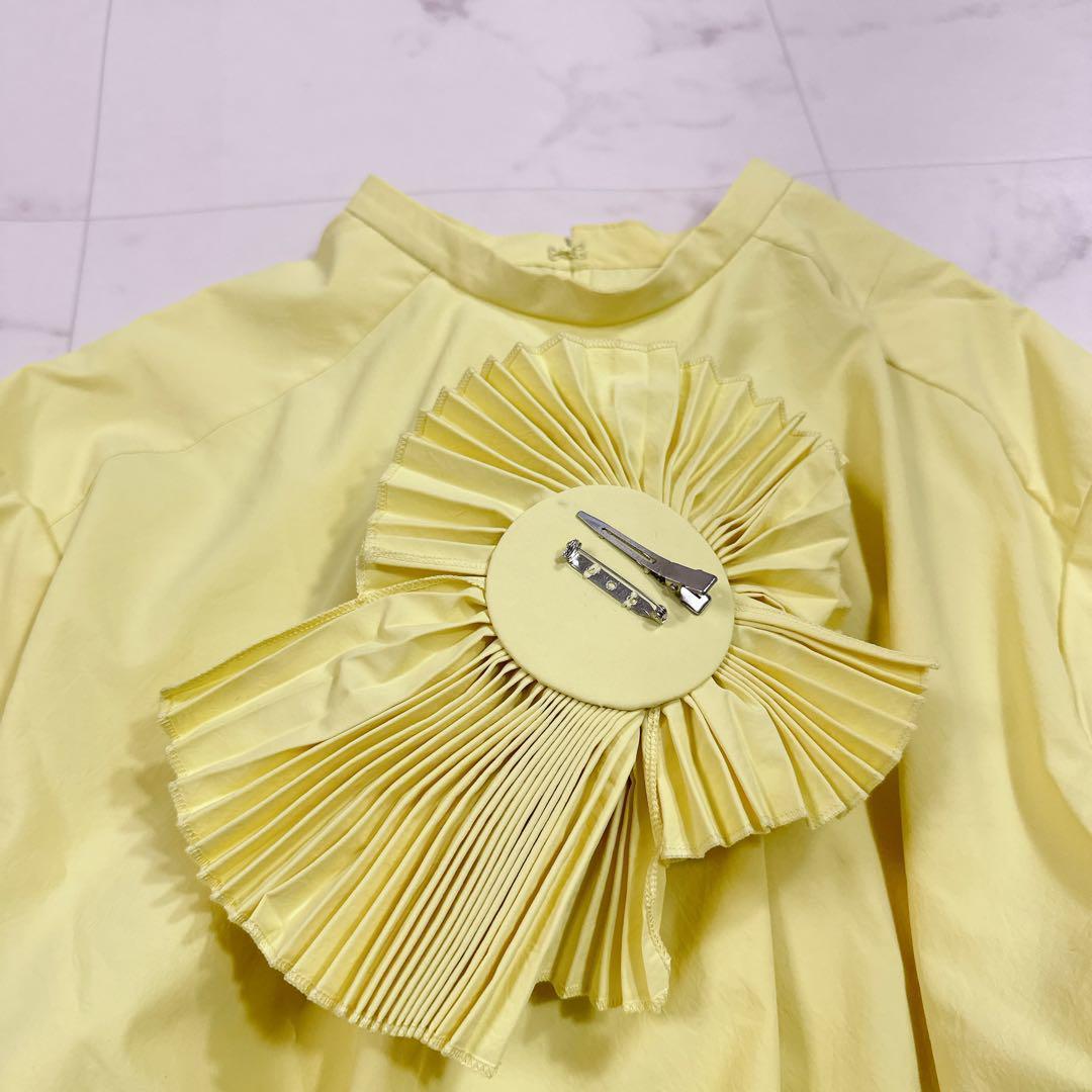 美品ᰔᩚBallsey ポリエステルタイプライター ボリュームブラウス