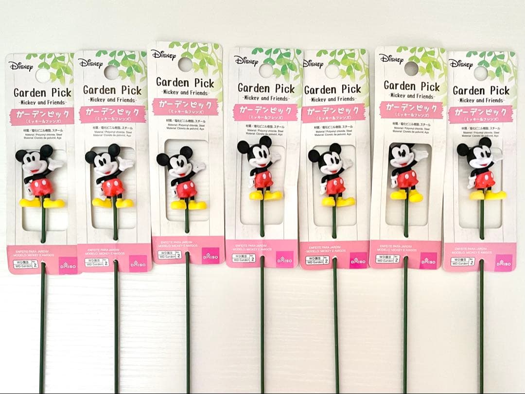 ❤️【ダイソー】新品 ディズニー ガーデンピック ミッキー&フレンズ 23本セット