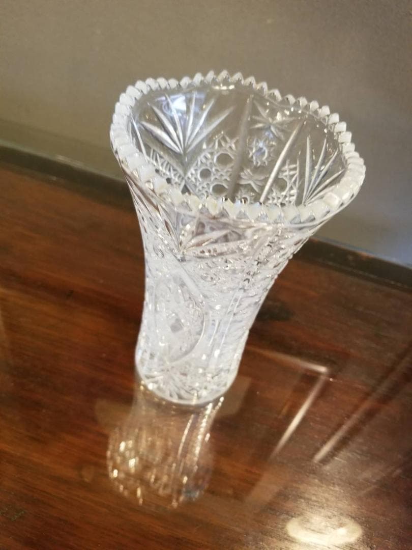 アーリーアメリカン　ガラス　花瓶