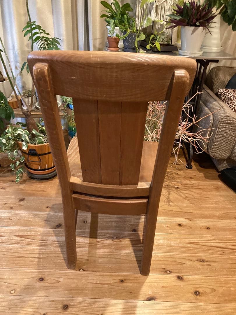アンティークレトロ　カントリーチェア　ナチュラルウッド④