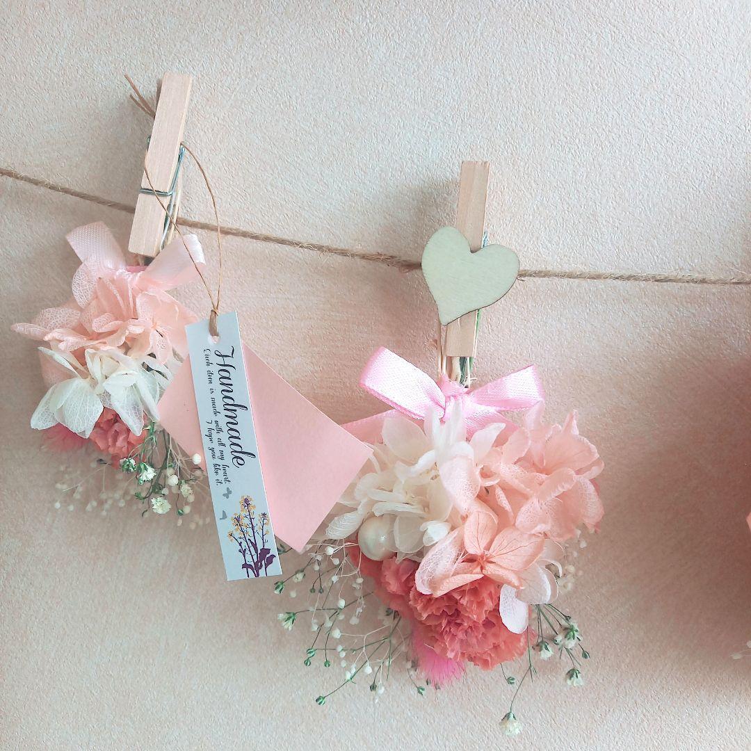 No30 ドライとプリザーブドフラワーの プリンセスガーランド⸜❤︎⸝‍