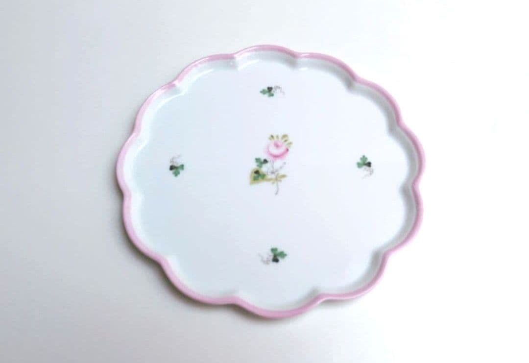 ✩希少品✩　ヘレンド　ウィーンの薔薇　ピンク　花形プレート