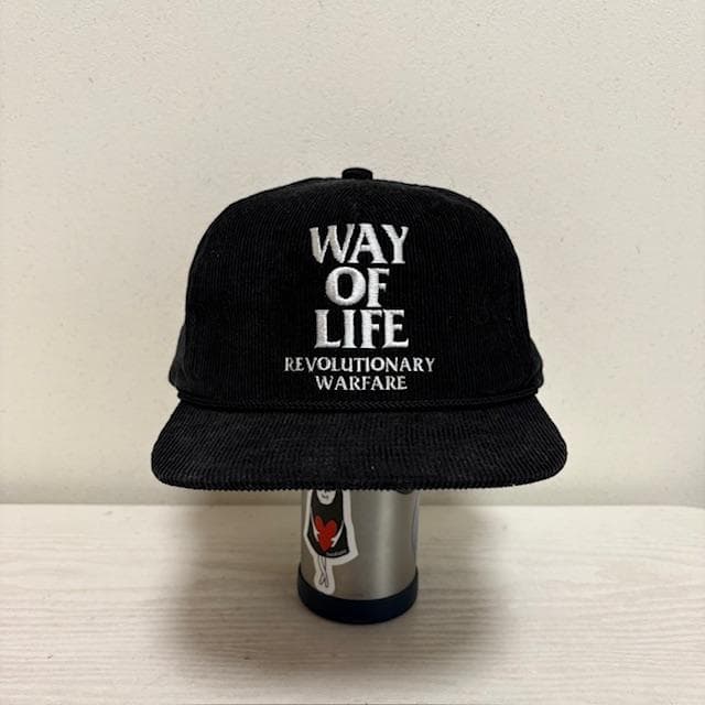 ★RATSラッツ/コーデュロイ[WAY OF LIFE]CAP★ブラック★