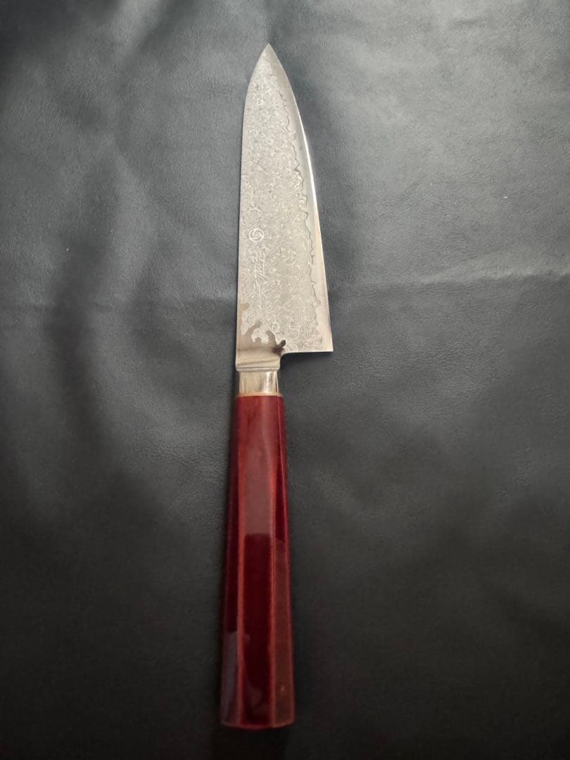 高村刃物 高村作 打雲漆 牛刀180mm鍛造粉末不錆鋼 ダマスカス 包丁