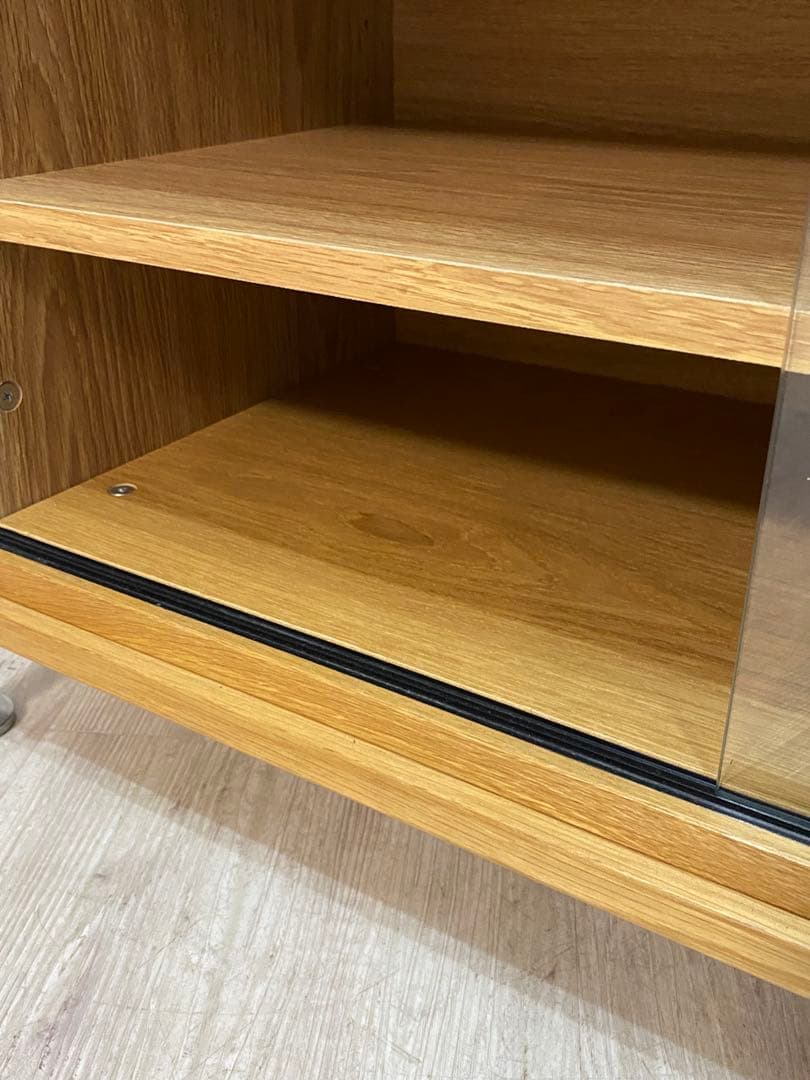 【東京都23区配送無料】無印良品　シェルフ　棚　テレビ台　ガラスケース　￼サイド