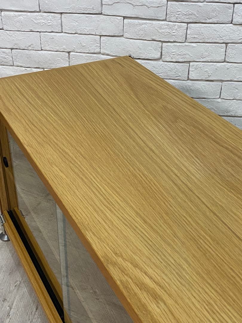 【東京都23区配送無料】無印良品　シェルフ　棚　テレビ台　ガラスケース　￼サイド