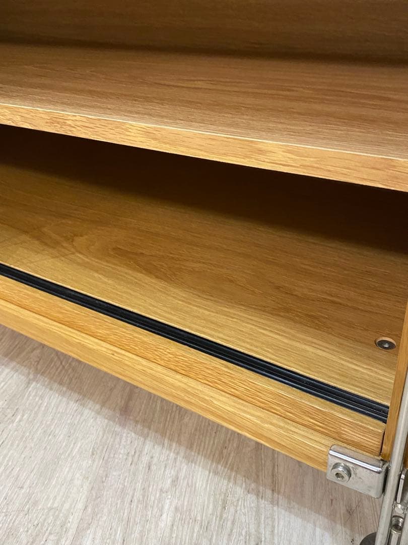 【東京都23区配送無料】無印良品　シェルフ　棚　テレビ台　ガラスケース　￼サイド